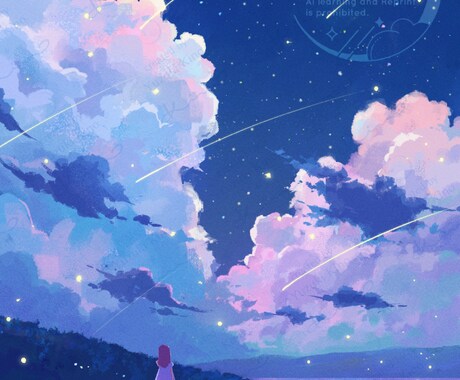 印象的な手描きの主線なしアニメーションを制作します ループアニメ・MV・待機画面などYouTuber様におすすめ イメージ1