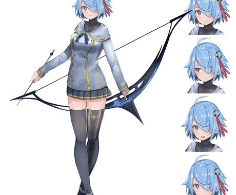 キャラクターデザイン・イラスト制作承ります オリジナルゲームやライトノベルのキャラクターの立ち絵など イメージ1