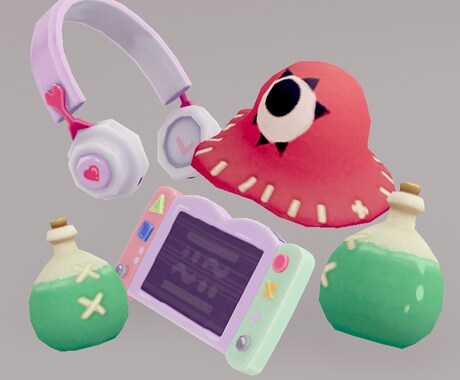 3D小物5点セット 制作します インディーズゲームや小規模開発向けの3D小物制作します！ イメージ2
