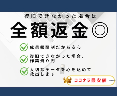 大切なSDカードのデータ復旧/到着後即日診断します 料金は上限8000円◎復旧不可の場合は返金させて頂きます。 イメージ1