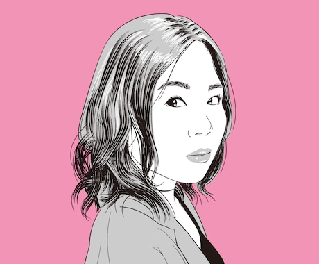 洗練された線画ポートレートイラスト制作します 写真をもとに名刺・SNS・プレゼントに映える一枚を制作します イメージ1