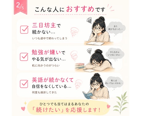 英語は教えません！７日間一緒に続けます 「続かない自分」から「意外と続けられる自分」へ イメージ2