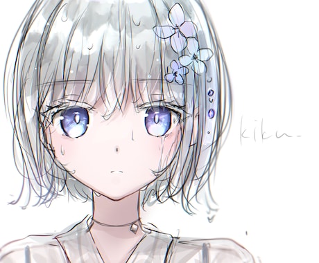 可愛い顔・表情の女の子のアイコンお描きします イメージ1
