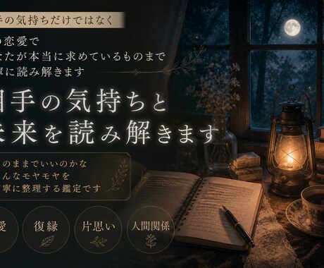 相手の気持ちと未来を読み解きます 本音を言葉にし、迷いを整理します イメージ1