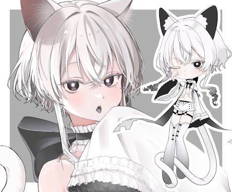 かわいい女の子や男の子を描きます シンプルなものからポップなもの、お顔アップや立ち絵など！ イメージ1