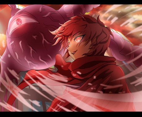 アニメ風のイラストを制作いたします あなたの思い通りのシーンを再現！ イメージ1
