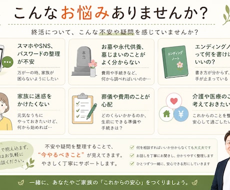 終活って何から始めればいい？をやさしく整理します “今どうすればいい？”を整理します イメージ2