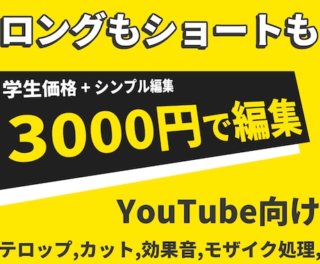 丁寧で見やすい動画を学生が編集します イメージ1