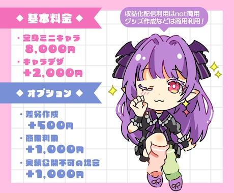 商用・グッズOK！魅力的なミニキャラ制作します ＊配信者様必見！グッズやSNS活動にご利用ください＊ イメージ2