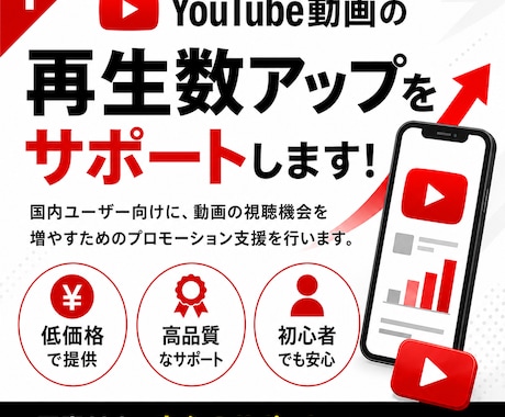日本人の再生回数を増加させます 低価格、高品質でお届けします！ イメージ1