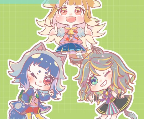 商用可！あなた好みのSNSイラスト描きます 商用利用可！キャラの立ち絵や表情差分もお任せください！ イメージ2