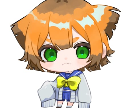 可愛い等身低めなミニキャライラストを作成します アイコンや立ち絵、グッズ向きのミニキャライラスト イメージ1
