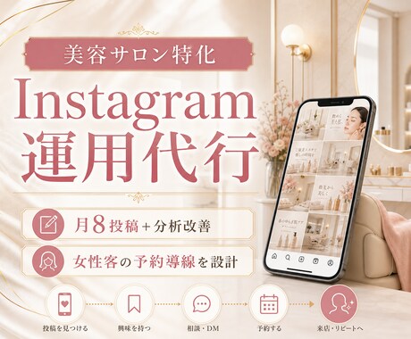 美容サロンのインスタ運用を代行します イメージ1