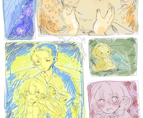 3L◯ 白黒ラフ詰め込み絵お描きします 漫画線でザクザクとした描き込みを行います！ イメージ2
