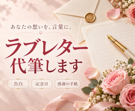 あなたの想いが伝わるラブレターを代筆します イメージ1