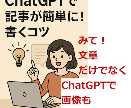 ChatGPTで記事が簡単に！書くコツ教えます 実が画像もできます。これもつくったもの イメージ1