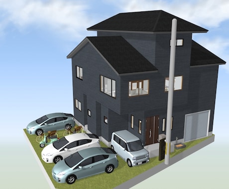 注文住宅の平面図と3Dレイアウトを作成します 新築中古戸建てマンション問わず。家具レイアウトも可！ イメージ1
