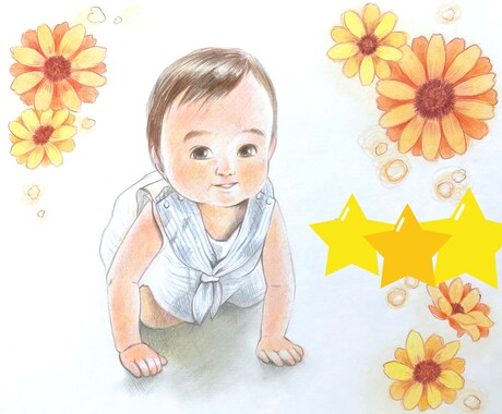 色鉛筆で記念日やプレゼントにイラスト描きます 柔らかタッチの色鉛筆で一点もののプレゼントはいかがですか イメージ2