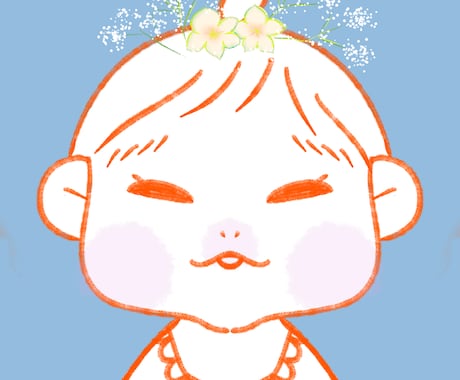 赤ちゃん✕花のイラスト作成します イメージ1