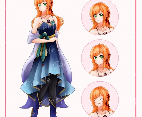 ご希望に沿った立ち絵イラストお描きします TRPG、配信、オリキャラの設定画などに！表情差分承ります！ イメージ1