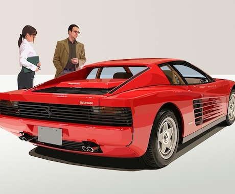 思い出の車、憧れの車の自動車写真を絵にします リアルだけど絵に見える唯一無二の自動車イラストを貴方へ！ イメージ1