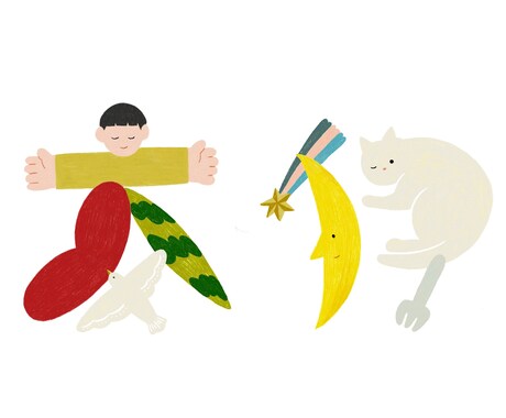 ずっと飾れる、温かい命名書お作りしまます 型にはまらない、温かいイラストで、大切な名前をアート作品に イメージ2