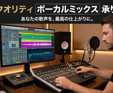 プロクオリティでボーカルのミックスを承ります ご希望の配信プラットフォームに合わせたミックスを行います！ イメージ1