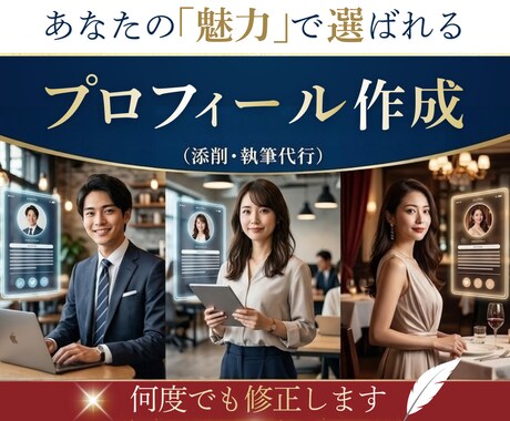 強みを発掘し"選ばれる"プロフィールを作成します ココナラ・書籍・ブログ・noteのインタビュー記事にも イメージ1