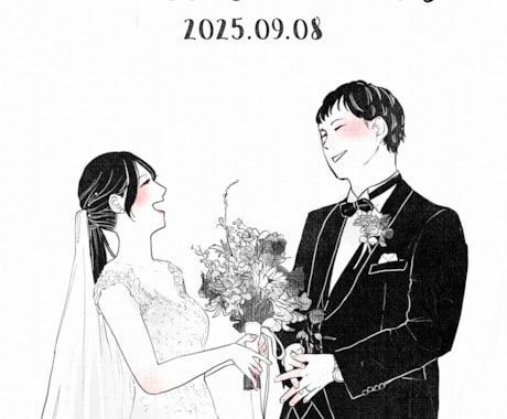シンプルなワンカラー似顔絵イラストを描きます ワンカラーでシンプルなイラストをお写真から作成いたします イメージ1
