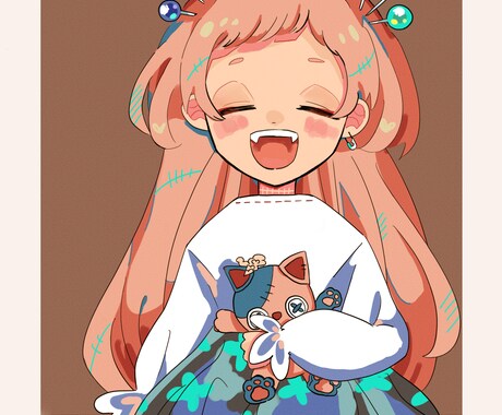 SNSに利用できるアイコン制作承ります カラフルで可愛いイラストをお届けします！ イメージ2
