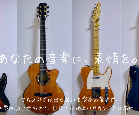 ギター・ベースを演奏します オリジナル曲の演奏、歌ってみた動画の伴奏などに対応します！ イメージ1