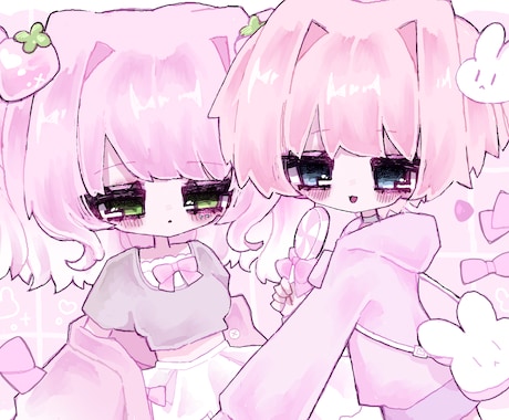 アイコンや1枚絵、夢絵など描きます 細かい背景と女の子が得意♡ゆめかわ〜病み系やゴシックまで◎ イメージ2