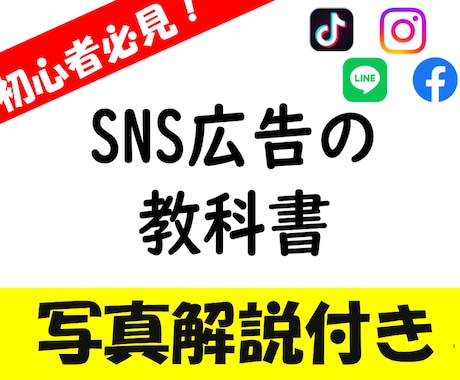 初心者向け、SNS広告の教科書を販売します facebook、Instagram、LINE、Tiktok イメージ1