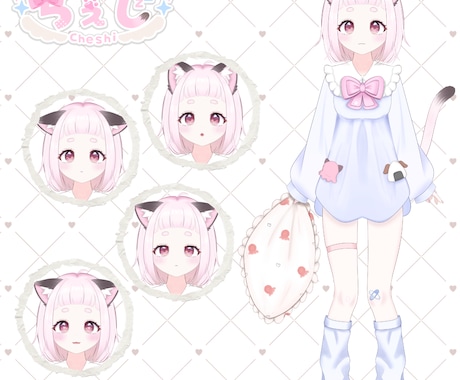 Vtuberキャラデザ～モデリング全て制作します 初心者歓迎！相談OK！Live2Dモデル・モデリングのみOK イメージ2