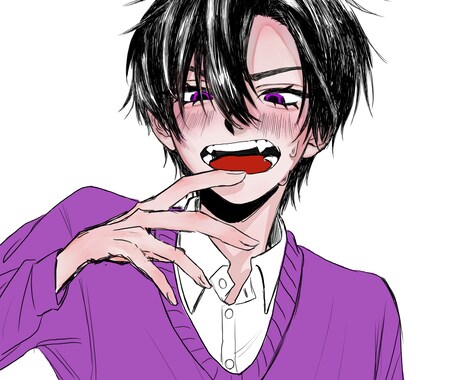 アイコン作成、オリジナルキャラクターデザインします かっこいい男女のイラストやクールでポップめな絵を描きます！ イメージ2