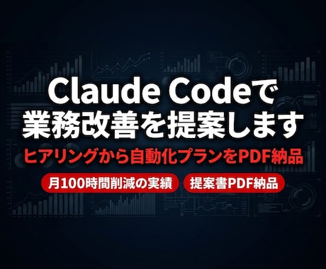 Claude Codeで業務改善を提案します あなたの業務をヒアリングし自動化プランを作成 イメージ1