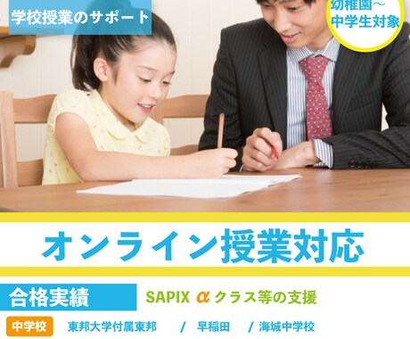 小学校、中学校受験を成功までお導きします ハンディが有るお子様にも、合格レベルまでお手伝いします。 イメージ1