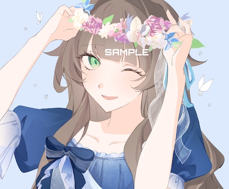 SNSなどで使えるかわいいイラストお描きします とにかくかわいく透明感を出すのが得意です♩ イメージ1