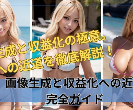 画像生成と収益化への方法を教えます 画像生成と収益化の極意。成功への近道を徹底解説！ イメージ1