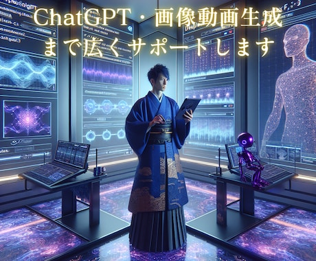 ChatGPT・画像動画生成まで広くサポートします AI初心者から上級者までOK！あなたの疑問にお答えします！ イメージ1