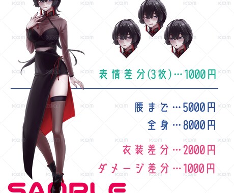 すこしリアルめの立ち絵を描きます 短期納品！ちょっとリアルめ画風 イメージ2