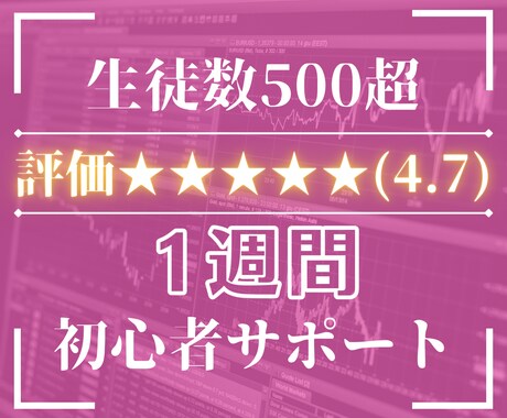 FX初心者サポート1週間｜元専業トレーダーがします 対話形式のサポートで初心者脱出を目指しましょう イメージ1