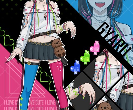 色濃いめTRPGなどに使える全身イラスト描きます かっこかわいいタッチで貴方の理想を再現します イメージ2