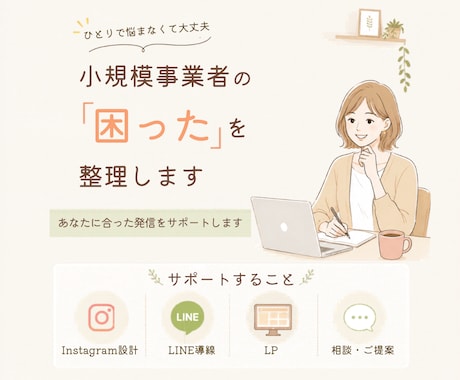 何を発信すればいい？を整理します LP・Instagram・LINE発信の方向整理サポート イメージ1