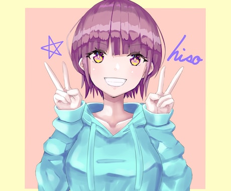 SNS等で使うキャラクターアイコンお描きします 特に可愛い女性キャラクター、お任せください！ イメージ1