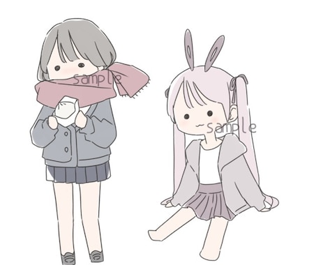 ゆるふわのかわいいイラスト描きます SNSアイコン・ヘッダー・動画等自由にお使い頂けます イメージ2