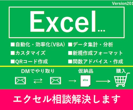 エクセル/Excel　関数・自動化マクロ作成します 悩んでるExcel作業ご相談ください。ご相談は無料です。 イメージ1