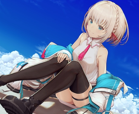 Vtuberキャラデザに一枚絵まで高品質で承ります Vtuber用立ち絵イラストやパーツ分け、配信用サムネ制作も イメージ2