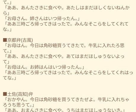 京都、高知、岡山など西日本の方言の監修を致します 格安＆高クオリティの方言を、最短30分で！ イメージ1