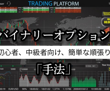 単純なバイナリー手法教えます 主に初心者から中級者序盤のかた向け、覚えやすく単純です イメージ1